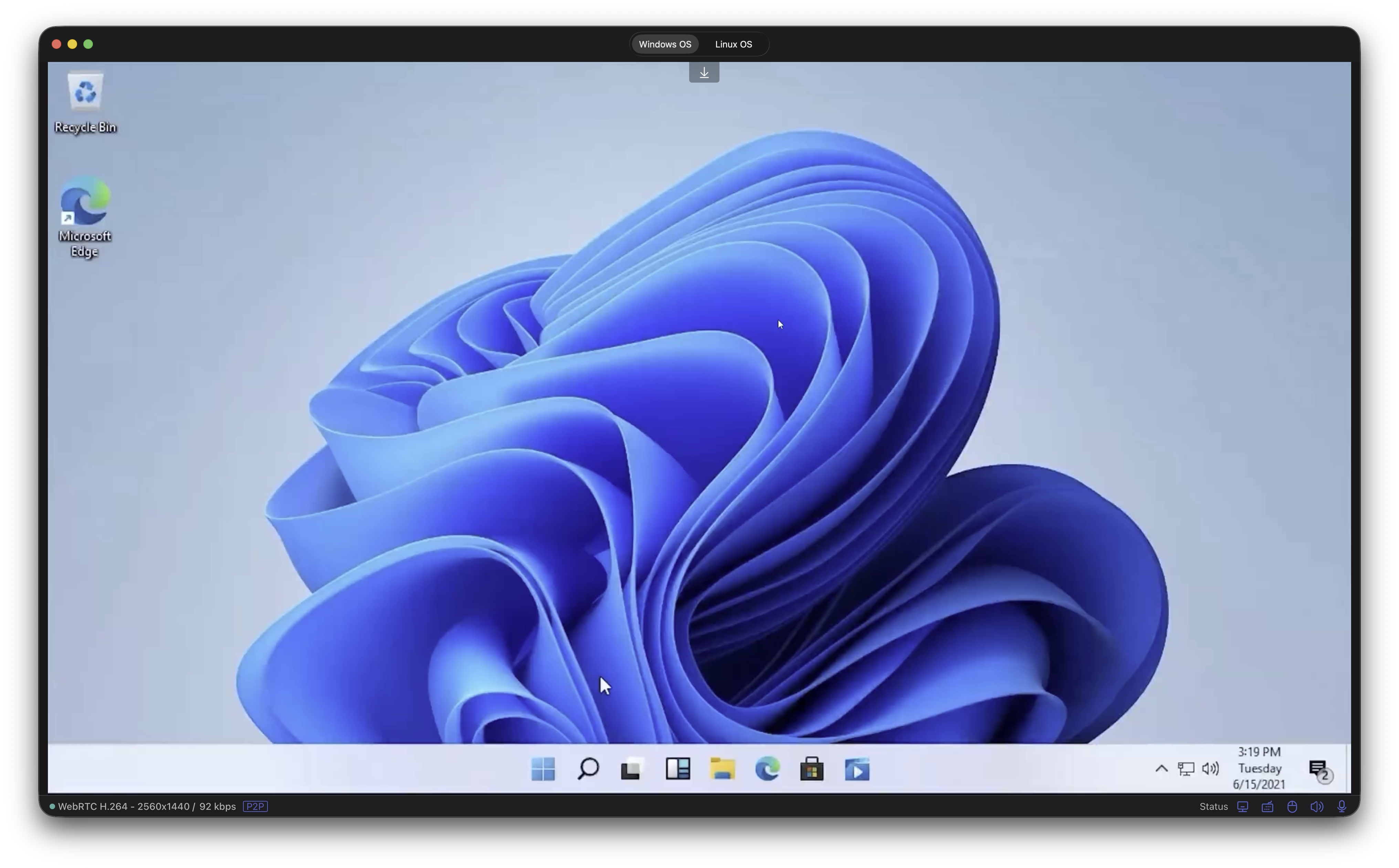 Windows desktop controlled through GL.iNET Web KVM